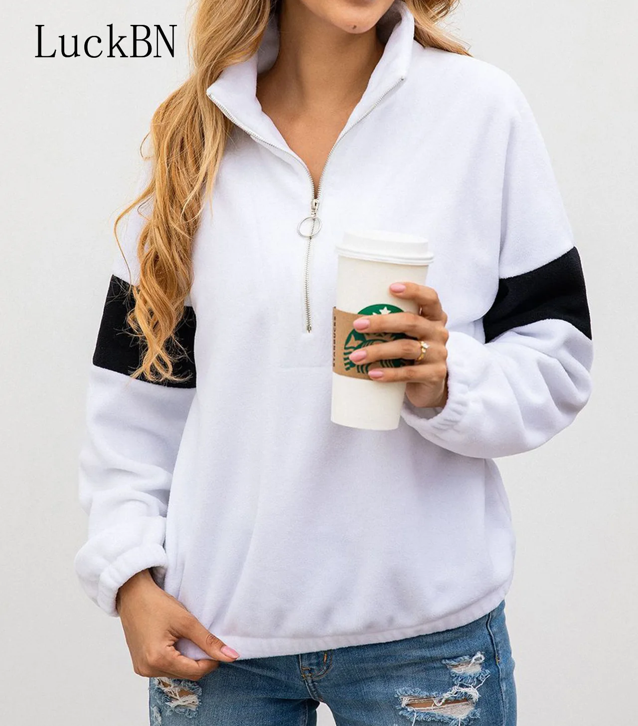 Women Hoodies Fashion Zipper Long-sleeved Autumn Winter Hoodies Pullover Loose Casual Hoodie Sweatshirt Pullover Sudadera Mujer