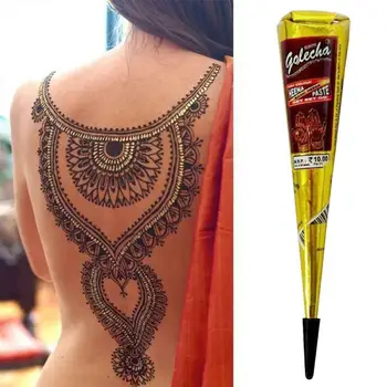 

Natural DIY Henna Temporary Tattoo Cream Cone For Stencil Women Body Art Painting Wedding Makeup Tattoo Cones
