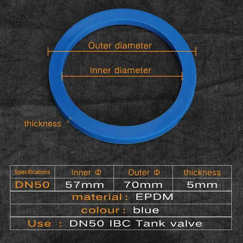Прочный пластиковый уплотнительный шайба для DN40/DN50 куб бак клапан EPDM материал 10 шт./лот - Цвет: DN50 EPDM