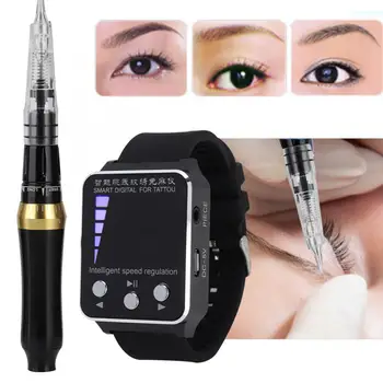 

Permanent Makeup Microblading Watch Type Controller Electric Eyebrow Lip Tattoo Pen Machine US Plug 100-240V Tattoo Supplies