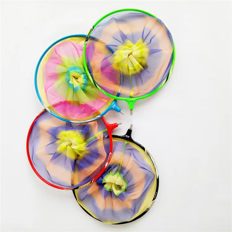 

Fishing Gear New Style Athletic Dip Net Rainbow Nanometer Landing Net Head Carbon with Pattern Fish Landing Net Head Not Hook Co