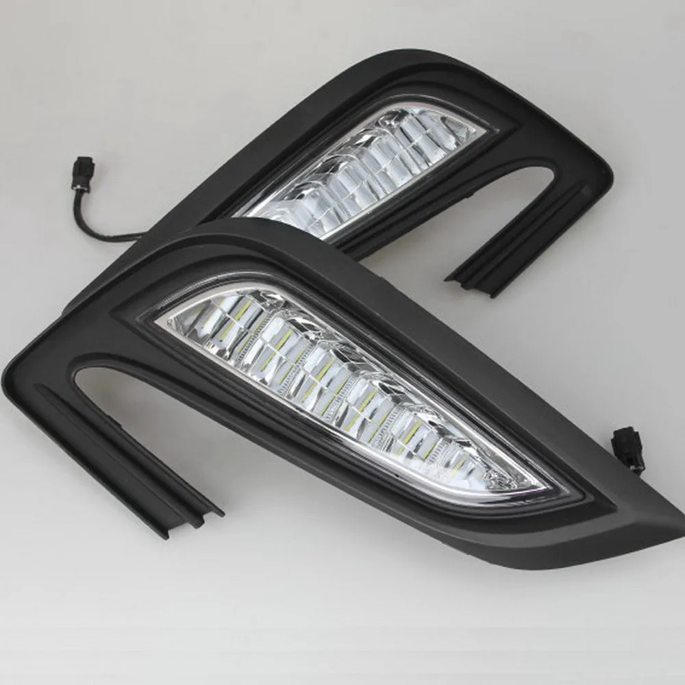 Июля King светодиодный Габаритные огни DRL 4300K желтый противотуманный фонарь в сборе