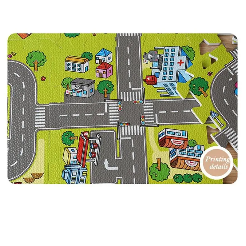30x30 см EVA пены детские игровые коврики мультфильм животных город головоломка коврик Блокировка дети Ползания защитный ковер детский игровой коврик