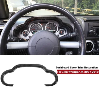 

Dashboard Decor Cover Trim For Jeep Wrangler JK Car Charming Carbon Fiber Black