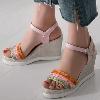 

New Summer High Heel Platform Casual 2020 Hot Sale Wedges Sandals women's shoes