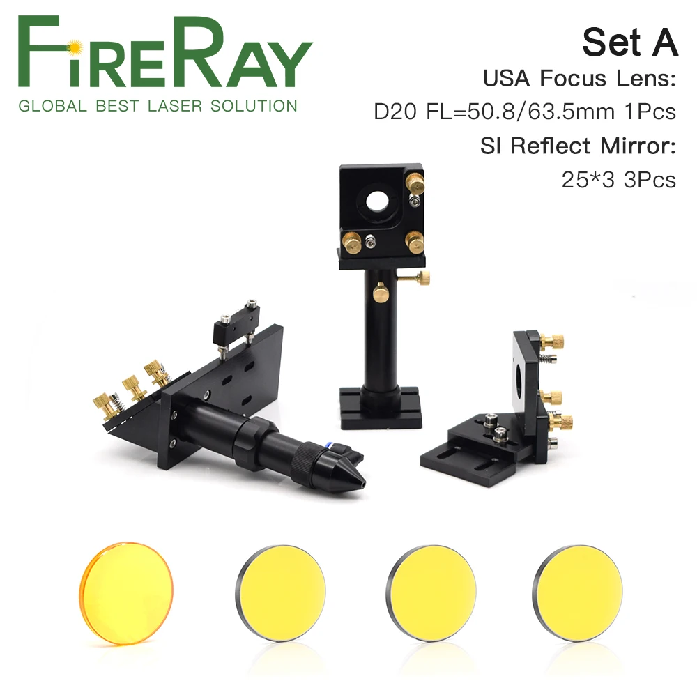 FireRay CO2 лазерный набор для всей поверхности головы комплект 1 шт. Dia.20mm ZnSe фокус