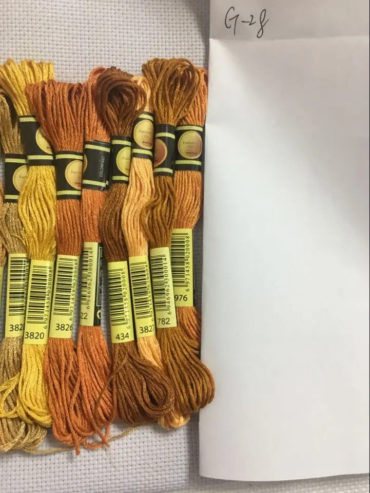 HH cxc вышивка крестиком нитки уникальный Стиль 8 для вышивания декоративным стежком нитки мулине шитье, моток пряжи ремесло градиент Цвет - Цвет: Флуоресцентный желтый