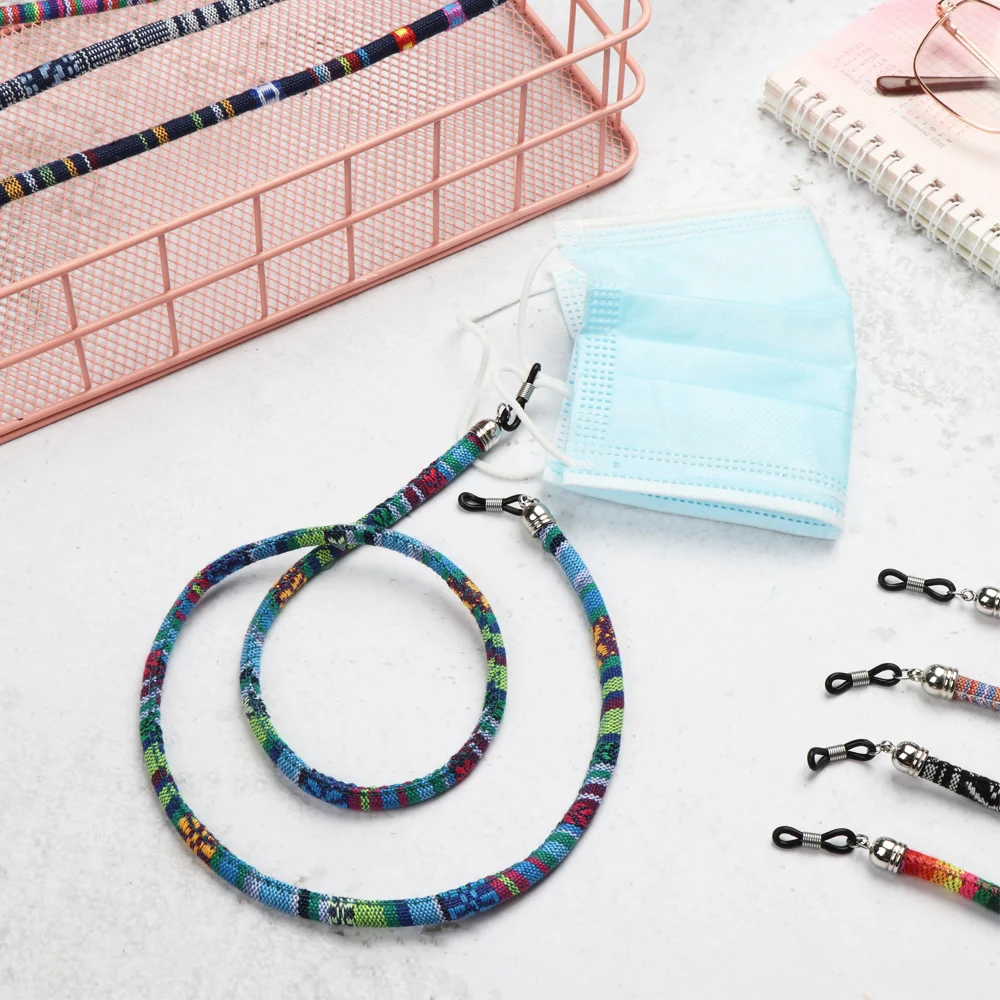 Perline acriliche colorate occhiali catena occhiali da lettura supporto per cavo corda anti-smarrimento corda per collo Vintage corda per accessori per occhiali