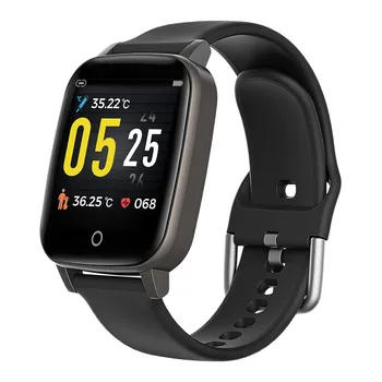 

T1S Smart Watch (Temperature Version) Luxury business sports fitness temperature measurement wristband smart watch for Android E