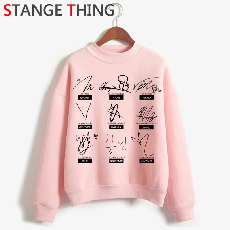 Stray Kids Miroh Harajuku Funny Cartoon Hoodies Women Turtleneck Kawaii Print I Am Who Sweatshirts Graphic Fashion Hoody Female - Color: H2919