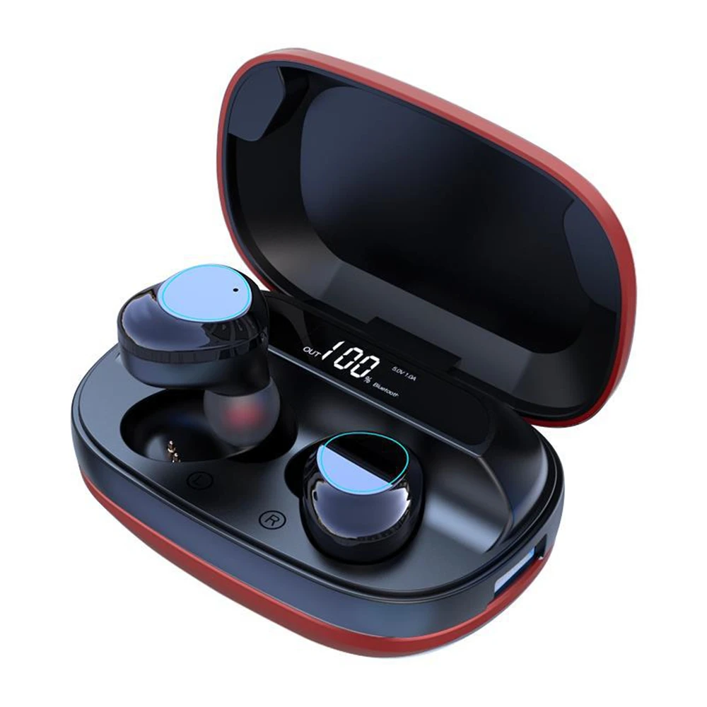 Наушники Bluetooth 5,0 TWS G16, водонепроницаемые, IPX7, беспроводные наушники с шумоподавлением, наушники со светодиодным дисплеем, зарядная коробка