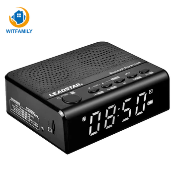 

Portable Audio FM Radio TF MP3 WMA APE USB Port Phone Hands-free Calls Wireless Bluetooth Subwoofer Speakers LED Alarm Clock