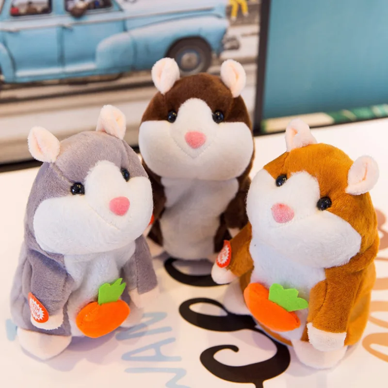 Cute Talking Hamster Nod Mouse Voice Record Chat Plush Toys Kids Xmas Gifts UK 