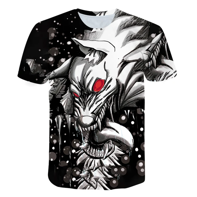 New Wolf T-shirt 3D Print Summer T shirt for Men Casual Oversized Men's Sports T-shirt O-neck hip hop Short Sleeve Tops Clothes t shirt for men-T904