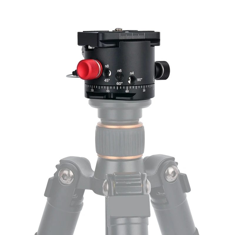 DH-50 Panoramic Ball Head Indexing Rotator Tripod Head Aluminum Alloy Max. Load 22Lbs for Canon Nikon Sony DSLR Camera