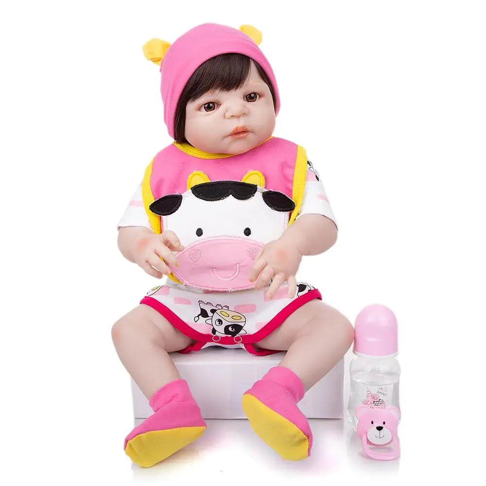 KEIUM 23 дюйма полностью силиконовый винил Reborn Baby Girl Реалистичная кукла для