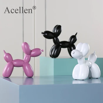 

Matte Shine Effect Balloon Dog Crafts Resin Sculpture Home Decor Modern Nordic Home Decoration Accessories Creative Gifts Animal