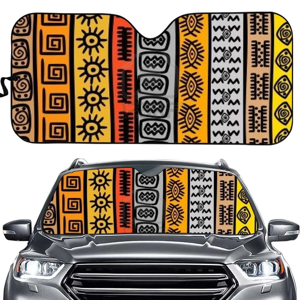 INSTANTARTS этнический дизайн Kente солнцезащитные очки для лобового стекла защита
