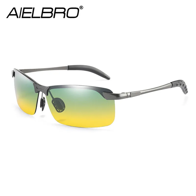 New Photochromic Polarized Sunglasses Men Driving Rectangle Chameleon Change Color Sun Glasses Day Night Vision Driving Eyewear