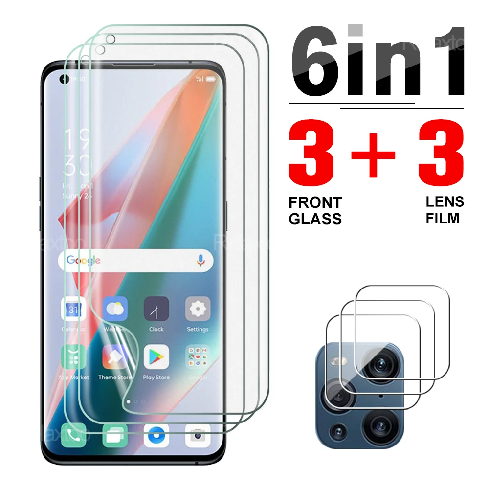 6IN1 Hydrogel Film Full Coverage For Oppo Find X3 Lite Neo Pro Screen Protector Anti-Scraping Safety Protective Film For FindX3 phone protector