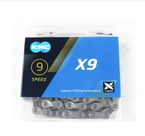 KMC bike chain X8 X9 X10 X11 X12 super Light double X chain 8/9/10/11/12 speed Mountain Road bicycle chain - Цвет: X9