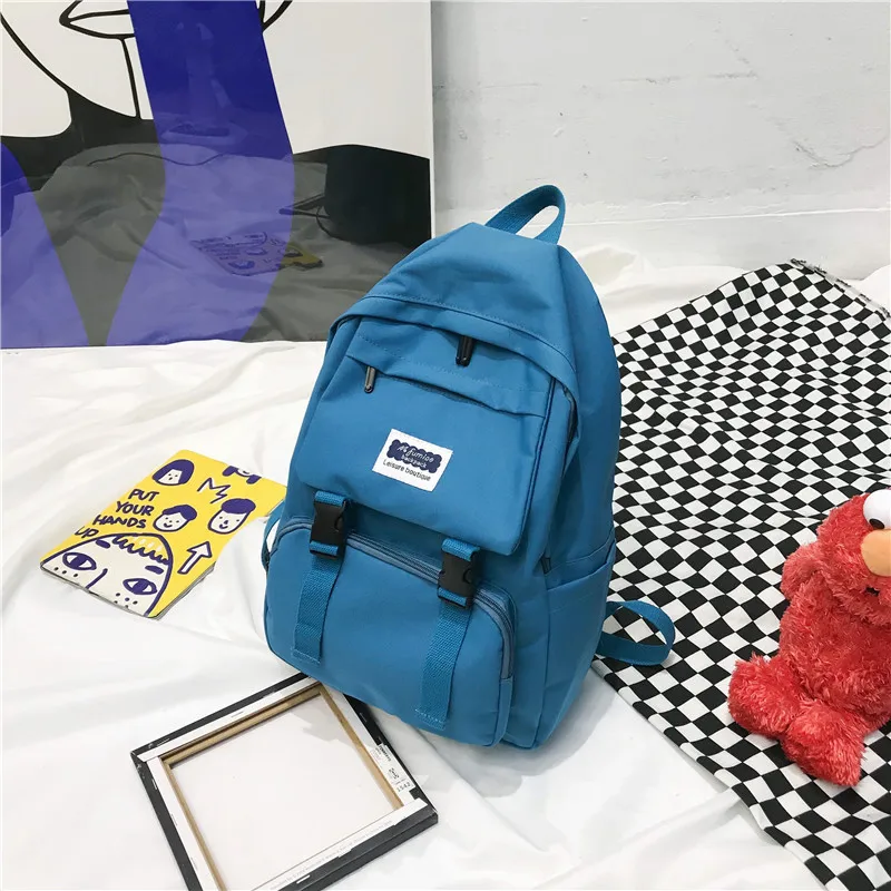blue Холщовая Сумка для компьютера градиентный цвет рюкзак модный студенческий рюкзак Простая Сумка для путешествия - Цвет: blue