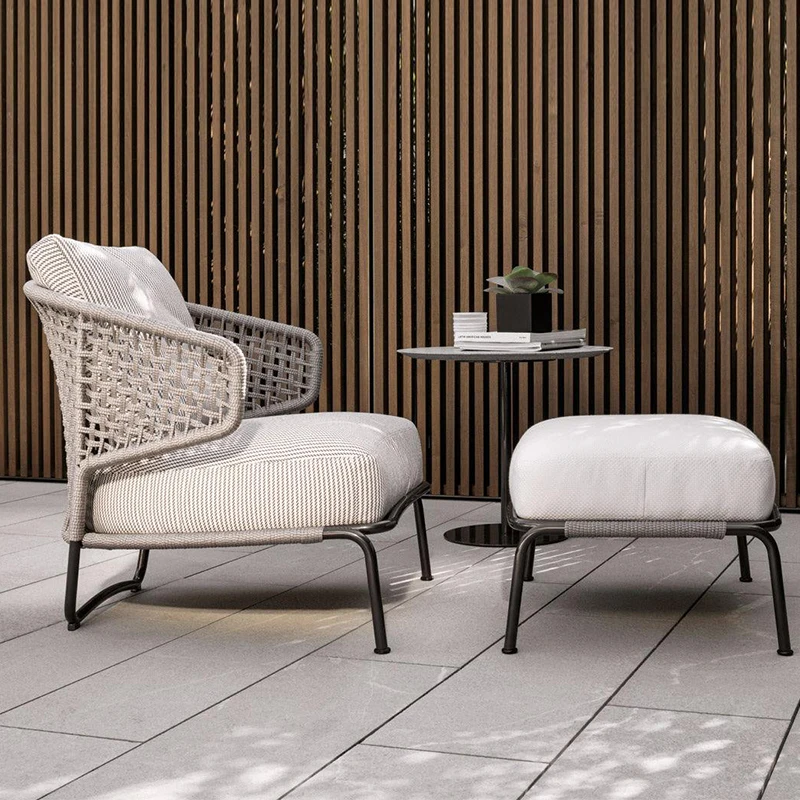 Northern European Minimalist Sofa Relax Long Waiting Chair For Leisure Garden Dining Set Furniture For Home Outdoor Lounger