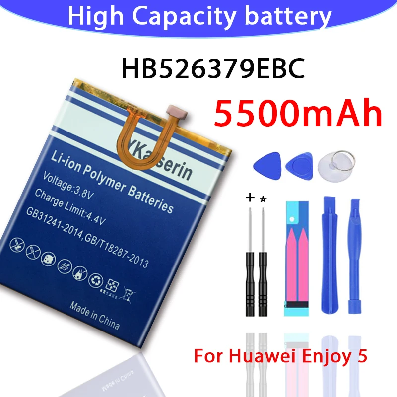 100% Оригинальный аккумулятор ykaisсеребрин 5500 мАч Top HB526379EBC для Huawei Honor 4C Pro / Y6 PRO Enjoy 5