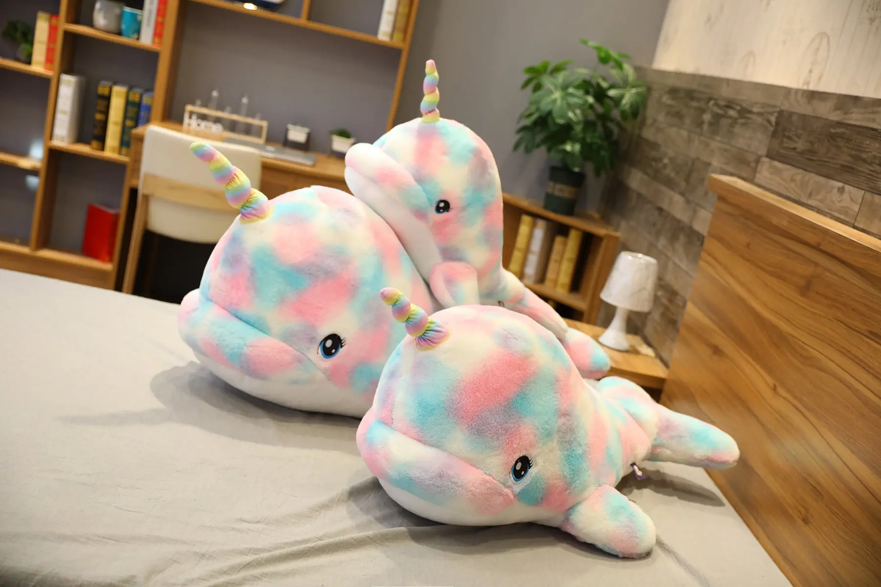 Colorful Narwhal Unicorn Plush Toy