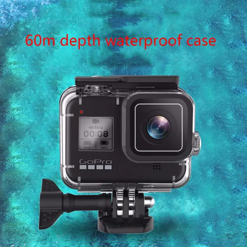 OOTDTY 60 м водонепроницаемый защитный чехол Дайвинг Корпус Крышка для GoPro Hero 8 камера комплект