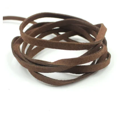 5mm 5M Medium Coffee 5 мм 5 м/рулон многоцветный плоский шнур из искусственной замши корейский бархат Leathe веревка для DIY ручной работы изготовление, поиск ювелирных изделий Аксессуары HK040 - Цвет: 5mm 5M Medium Coffee