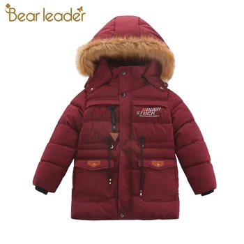 

Bear Leader Kids Boys Casual Fashion Down Parkas Children Winter Long Sleeve Outerwear Teenagers Boys Hoodied Coats Warm Jackets