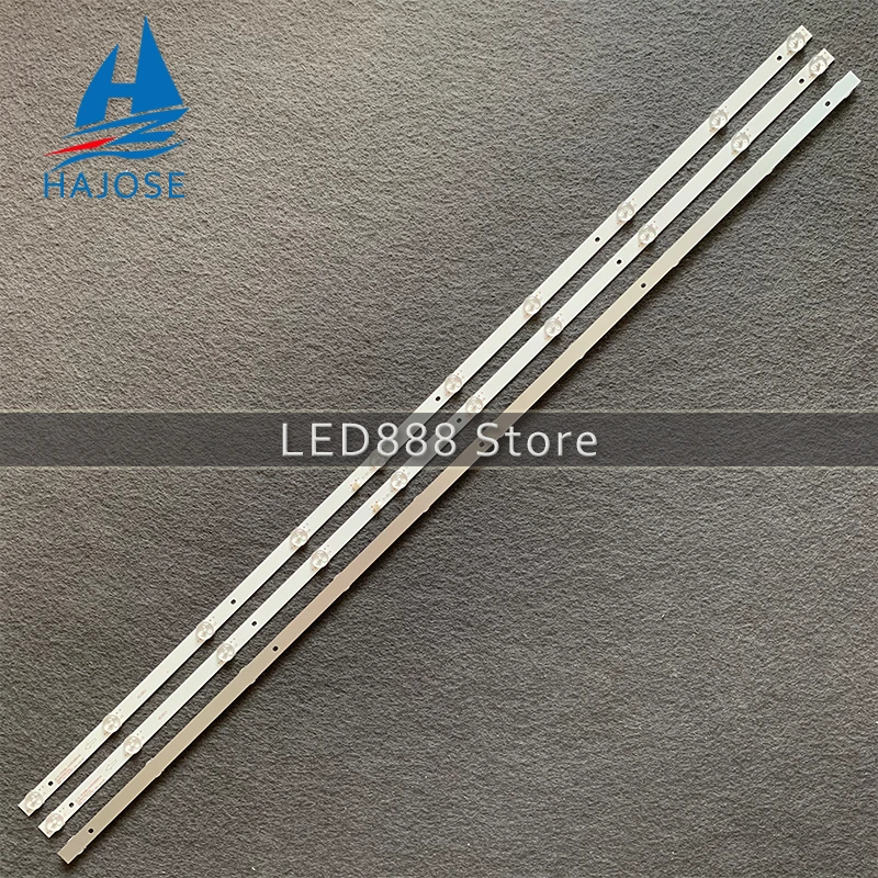 40pcs/lot LED Backlight strip 10 lamp For BBK 50LEM-1043\FTS2C D50-M30 v500dj6-qe1 JS-D-JP50DM-A101EC (80510) 101EC 6V/leds best led lights for tv