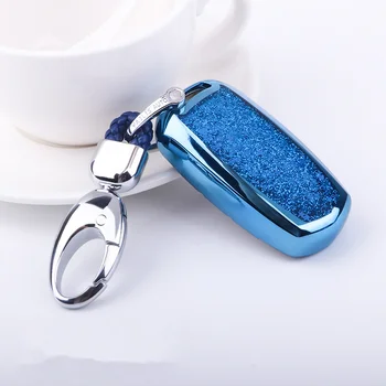 

Beautiful Quicksand Soft TPU Car Key Case cover For Geely Atlas Boyue NL3 EX7 EmgrandX7 EmgrarandX7 SUV GT GC9 borui Accessories