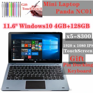 11.6 pouces Tablette PC NC01 Windows 10 4 GO RAM 128 GO ROM Avec Broches Docking Clavier Quad Core x5-8300 1920*1080 IPS compatibles HDMI
