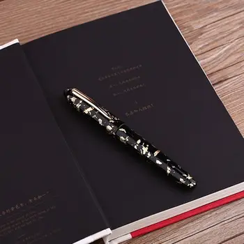 

Moonman M8 Gold Foil Fritillary Pen Handmade Resin Acrylic Fountain Pen F Nib Original Box Business Office Supplies