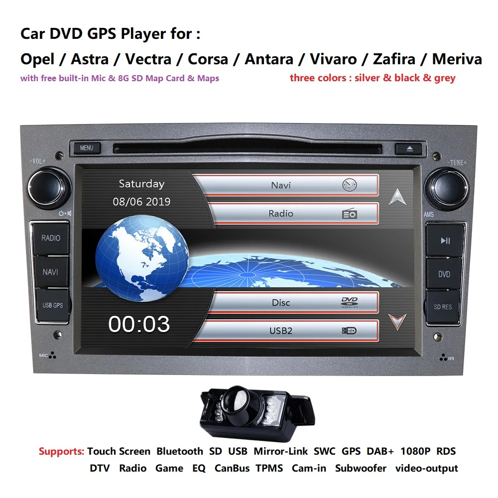 Excellent 2 din Car DVD Stereo for Vauxhall Opel Astra H G Vectra Antara Zafira Corsa DVD GPS Navi Radio 3 color steering wheel RDS Camera 2