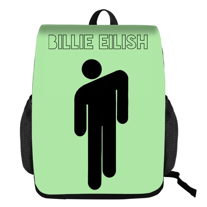 Billie Eilish Bagpack Подростковая распылитель ранцевого типа для с искусственного меха, сумочка, добавить свой комментарий elish портфели джинсовый пенал для мальчиков и для девочек рюкзак для путешествий - Цвет: 7
