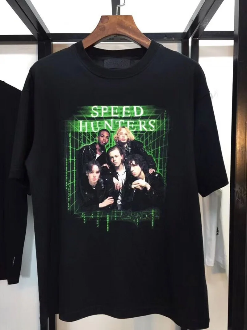 

2019 New SPEEDHUNTERS Oversized Green Print Letter T-Shirt Men Women Best Version SPEEDHUNTERS Fashion Casual Black T-Shirt