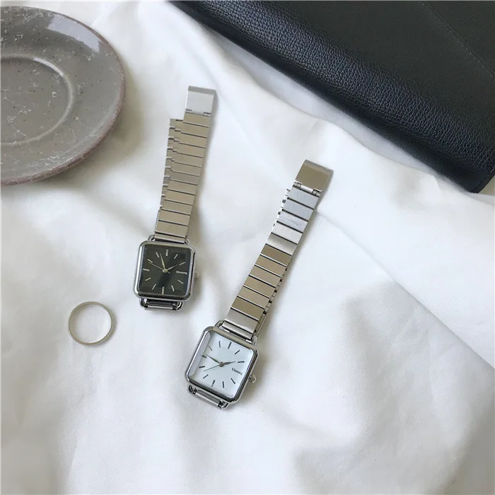 Simple Silver Women Watches Ulzzang Brand Exquisite Stainless Steel Ladies Wristwatches Fashion Minimalist Female Quartz Clock