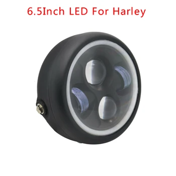 

1* Motorcycle Headlight 6.5In LED Motorcycle 1pcs Headlight White Angel