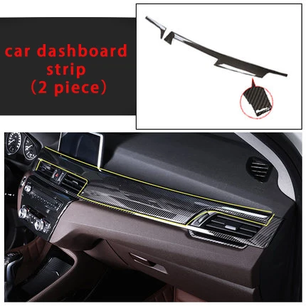 

For BMW new X2 F39 carbon fiber car dashboard strip molding trim 3pcs