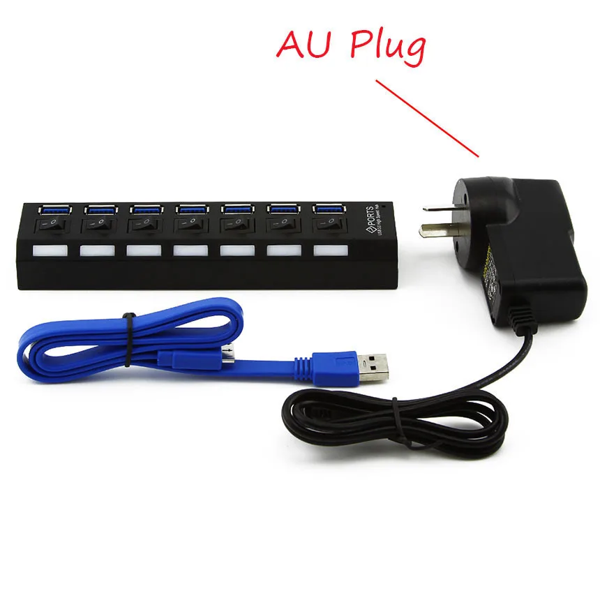 USB HUB With AU Plug Adapter