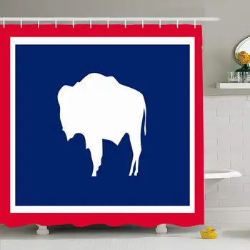 

Shower Curtain for Bathroom 72x72 American Wyoming State Western United States Wind Allegiance Americana Cheyenne Color Country