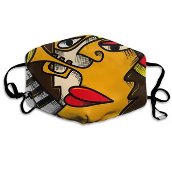 

Swono Mask Jazz Art,Abstract Jazz Music Art with Trumpet and Piano Painting Polyester Anti Dust Face Mask-Washable and Reusable