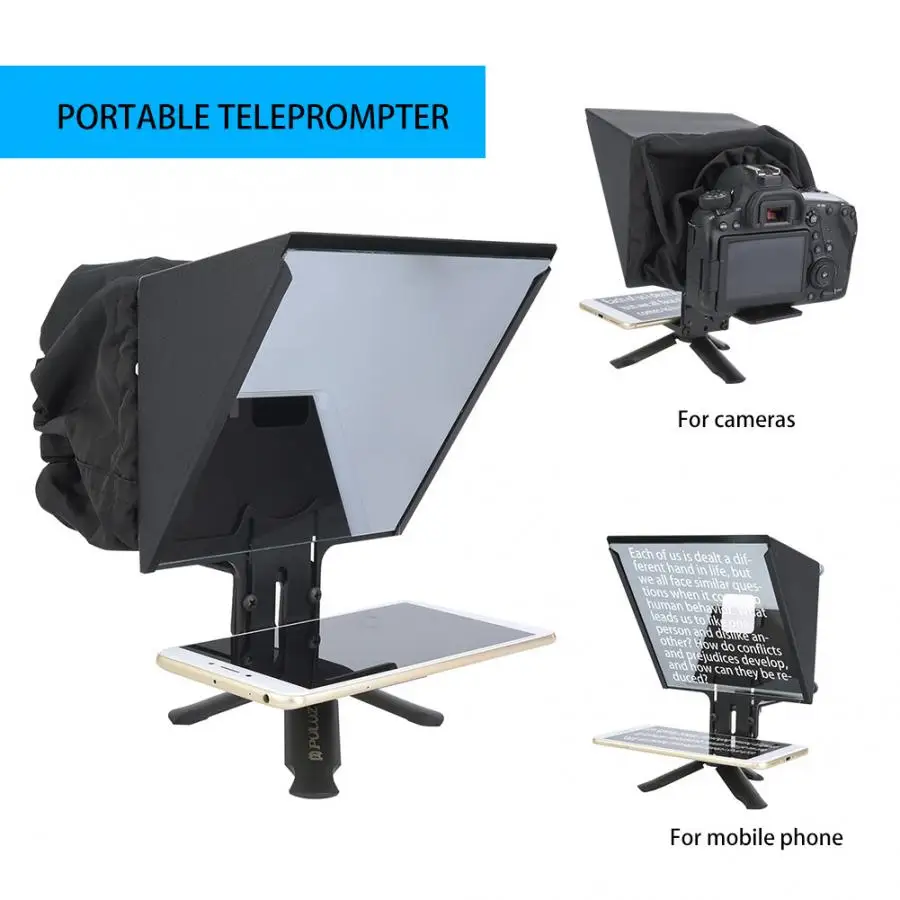 YS-ZX5 5 inch Portable Smartphone Teleprompter for DSLR Camera Wireless Control audio profesiona