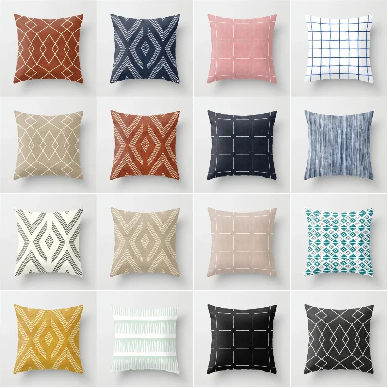 

XUNYU Geometric Cushion Cover Decorative Nordic Style Pillowcase Throw Pillow Case 45*45cm YL006