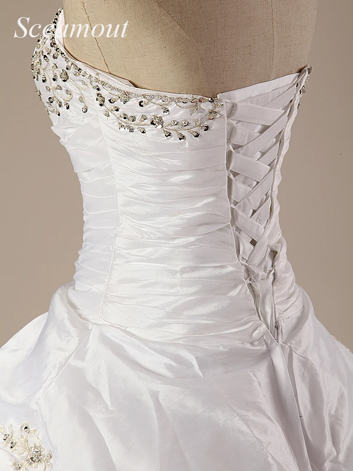 Vestido de noiva великолепное бальное платье Милая тафта Свадебное платье с цветочным рисунком de mariage свадебное платье