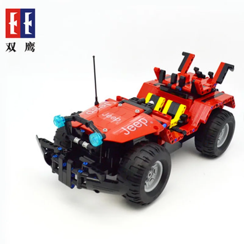 

Remote control Jeep Wrangler Rubicon SUV Transformation 2 in 1 Model Building Blocks Bricks Compatible With Legos Gift Toys