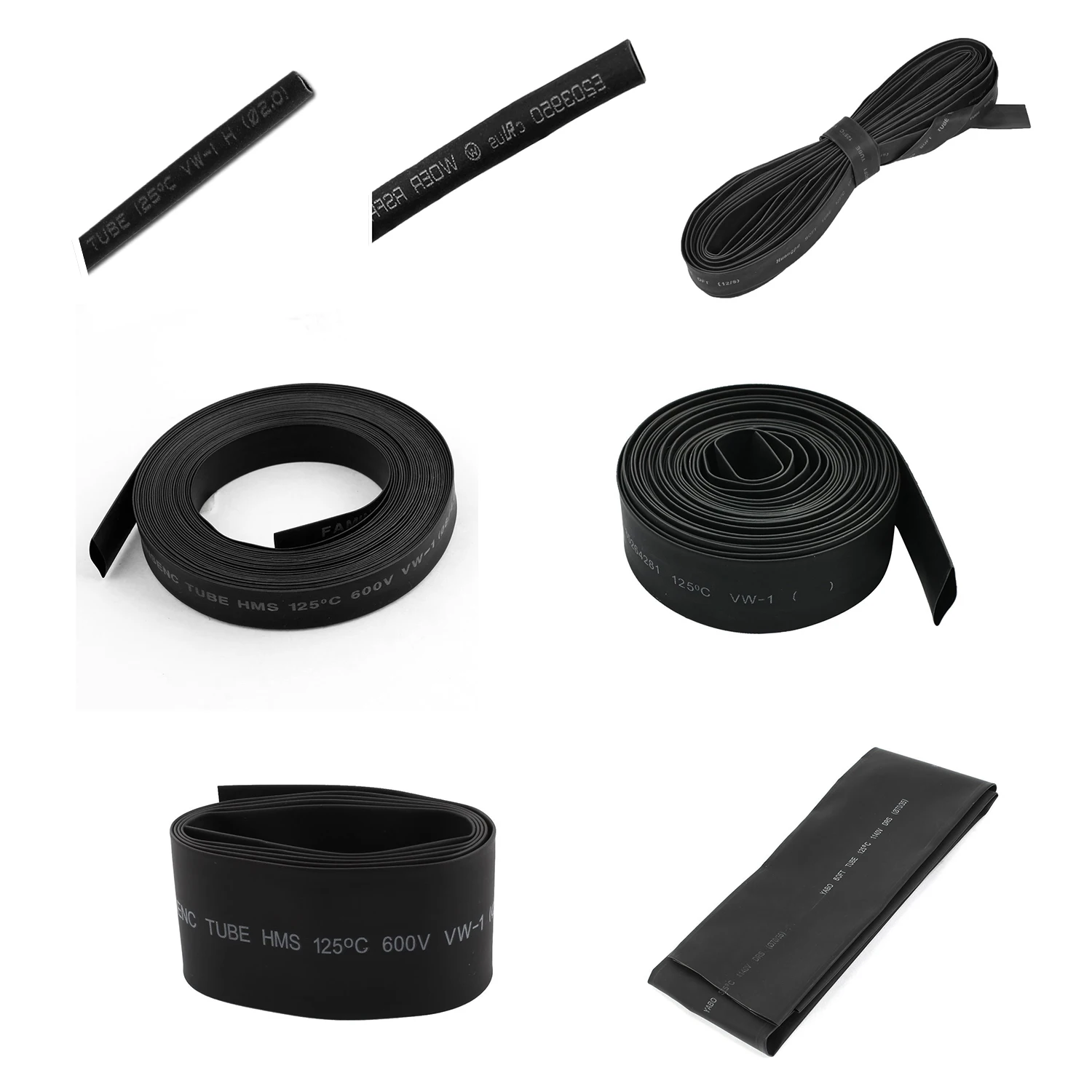 

30mm 2:1 Black Polyolefin Insulation Heat Shrink Tubing 1M